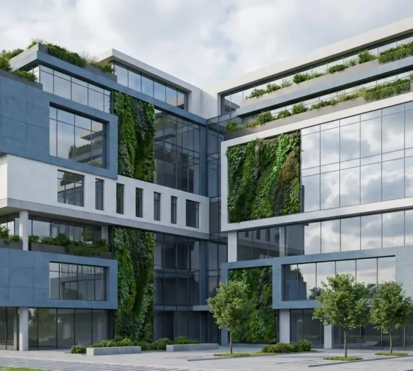 Bâtiment de bureaux moderne représentant l'efficacité énergétique dans le secteur tertiaire.
